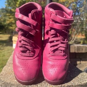 Reebok Burgundy High-Top Sneakers